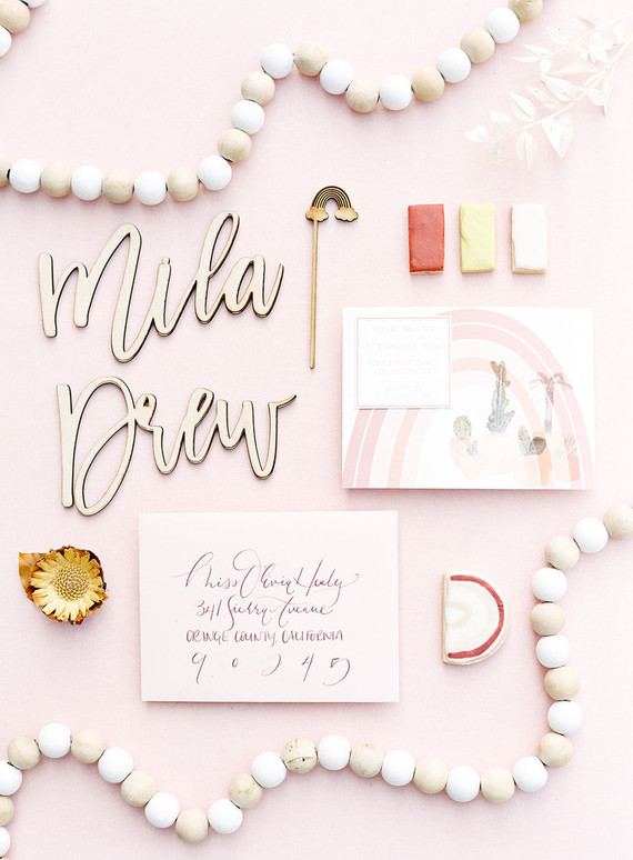 rainbow baby shower invitations