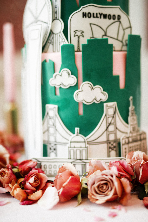 creative graphic wedding cake