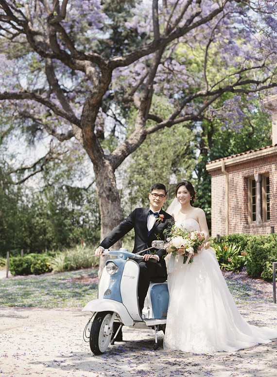 Emerald and pink travel inspired wedding at the USC University Club