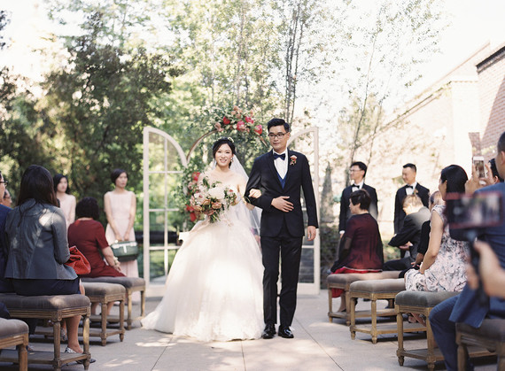 Emerald and pink travel inspired wedding at the USC University Club
