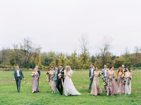 Amazing winter wedding fashion and bridal party style Inspiration