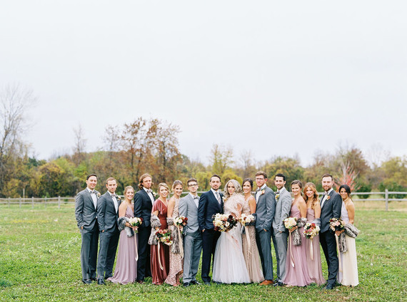 Amazing winter wedding fashion and bridal party style Inspiration