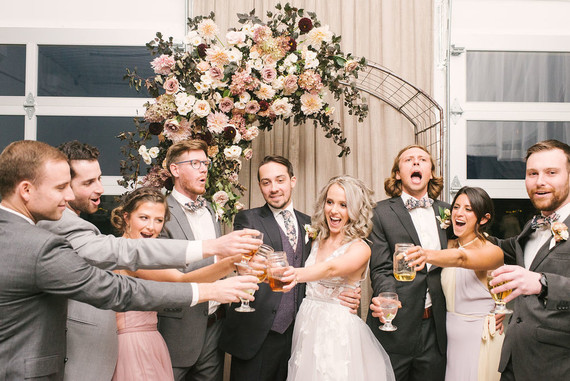 Amazing winter wedding fashion and bridal party style Inspiration
