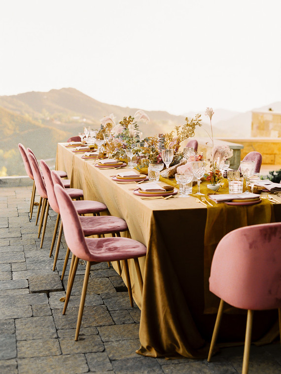 Ochre and mauve sunset elegance at Malibu Rocky Oaks Inspiration