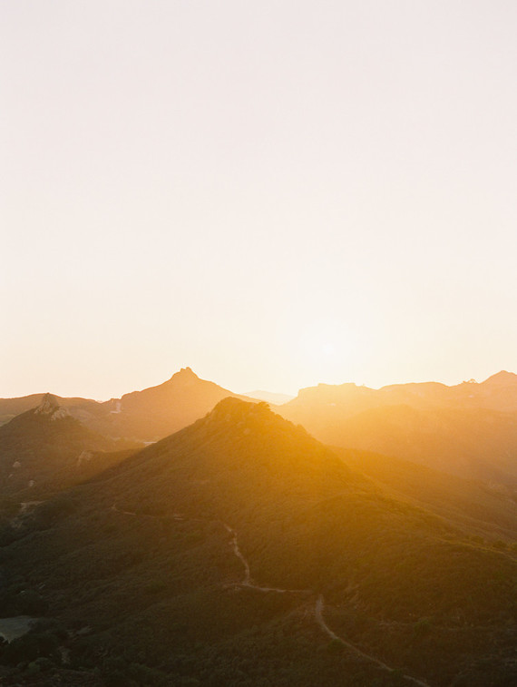 Ochre and mauve sunset elegance at Malibu Rocky Oaks