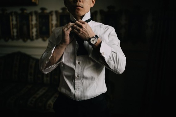 A moody dream garden wedding for a fashion forward couple at Palacio Villahermosa in Spain