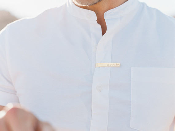 Custom tie pin... with out a tie! Inspiration