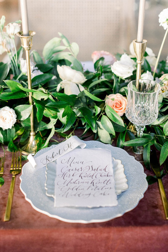 Calligraphy Menu Inspiration