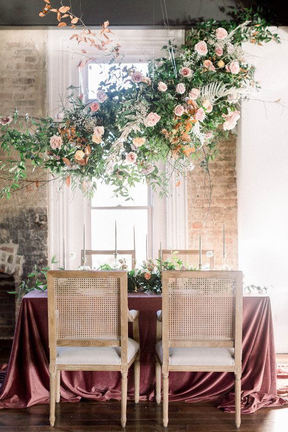 Hanging floral arrangment