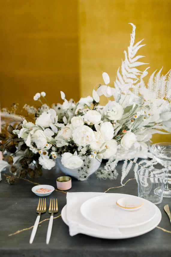 White floral arrangements