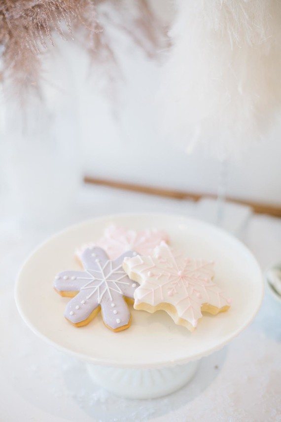 All white arctic wonderland 7th birthday party Inspiration