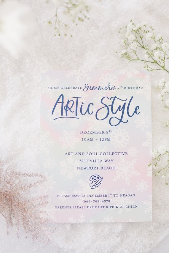 All white arctic wonderland 7th birthday party Inspiration