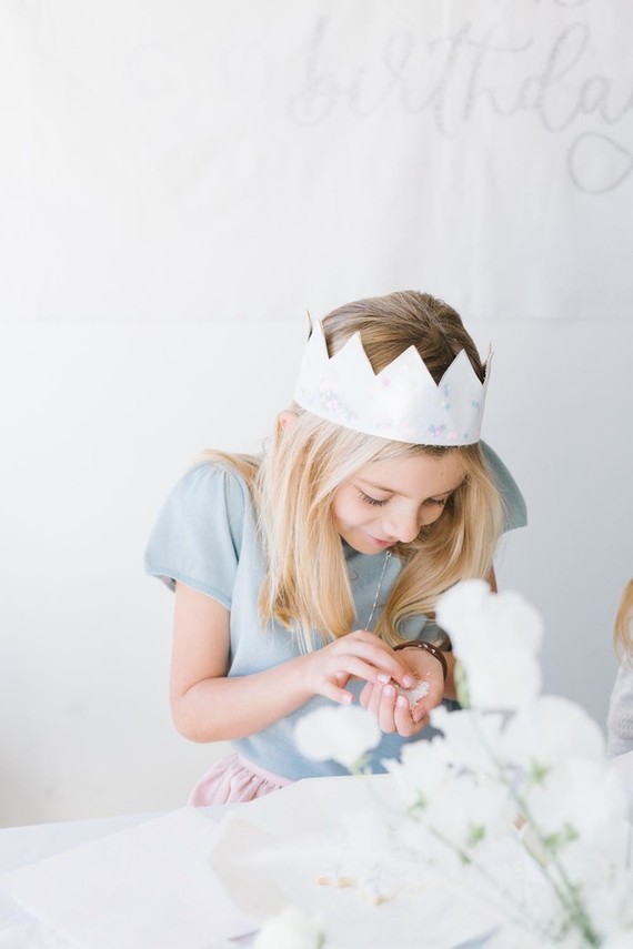 All white arctic wonderland 7th birthday party Inspiration