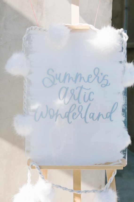 All white arctic wonderland 7th birthday party Inspiration