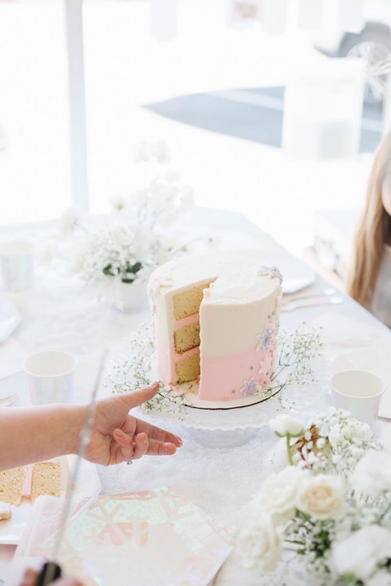 All white arctic wonderland 7th birthday party Inspiration