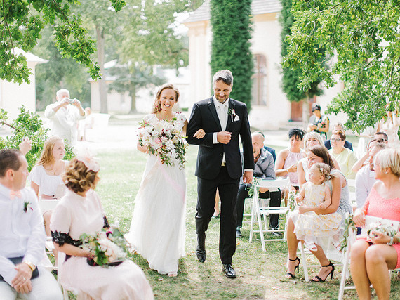 Sweet spring countryside wedding at Castle Bon Repos outside of Prague