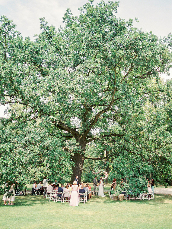 Sweet spring countryside wedding at Castle Bon Repos outside of Prague