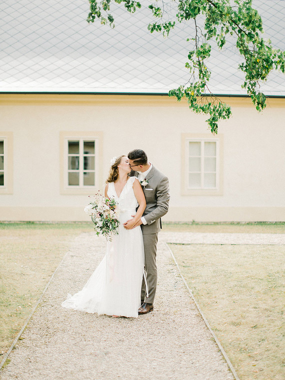 Sweet spring countryside wedding at Castle Bon Repos outside of Prague