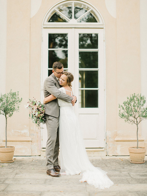 Sweet spring countryside wedding at Castle Bon Repos outside of Prague