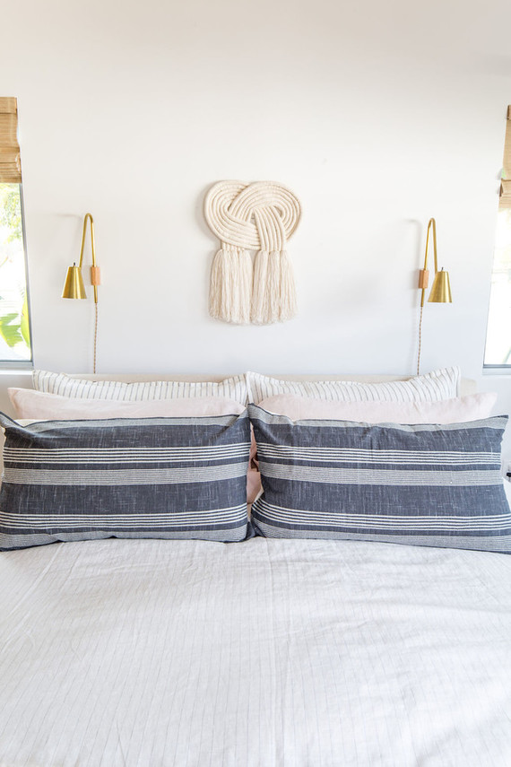 white bed linens