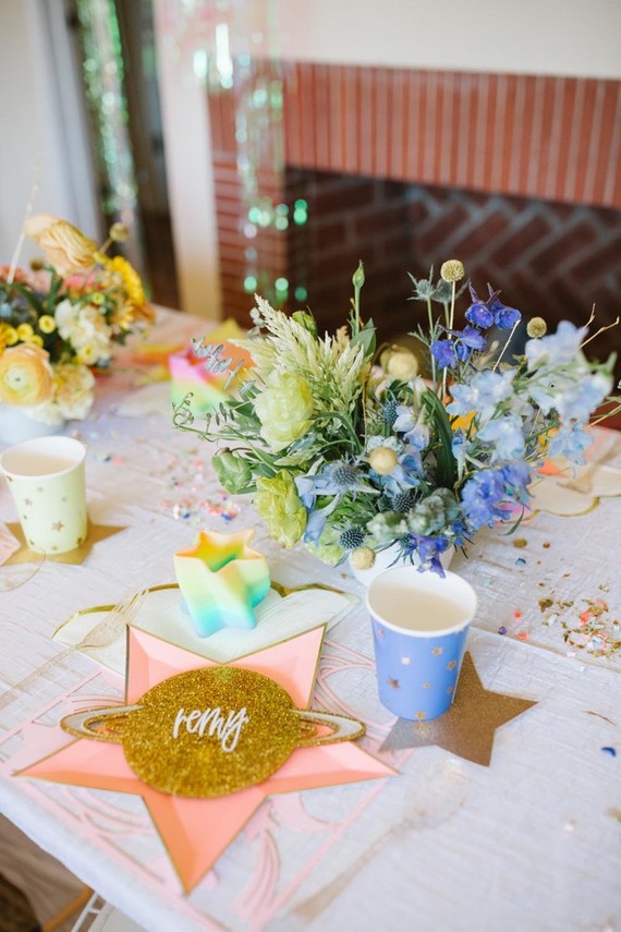 Toy Story and space-themed girl's second birthday party Inspiration