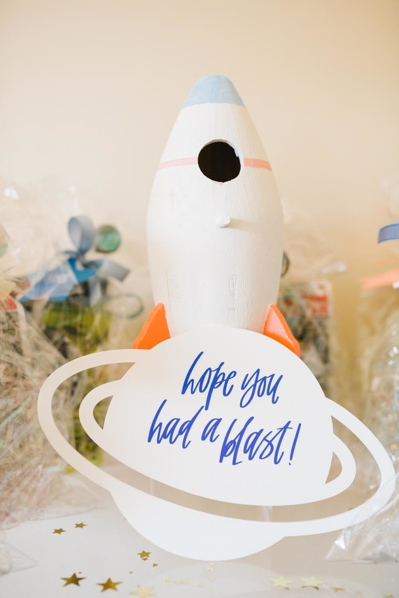 Toy Story and space-themed girl's second birthday party Inspiration
