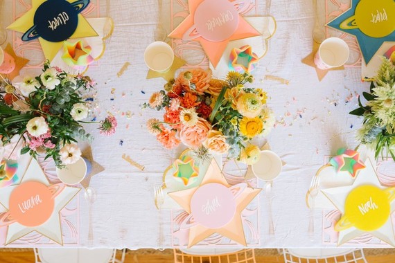 Toy Story and space-themed girl's second birthday party Inspiration