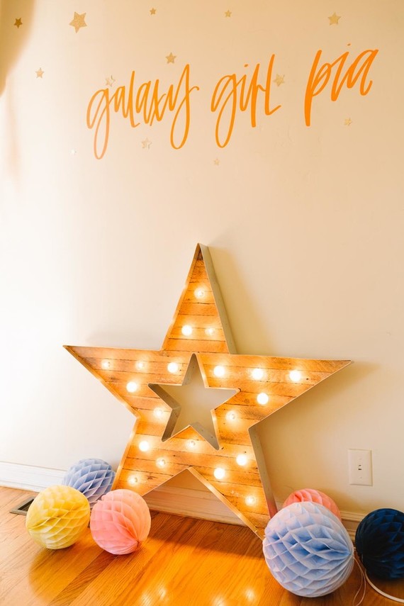 Toy Story and space-themed girl's second birthday party Inspiration