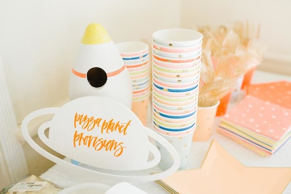 Toy Story and space-themed girl's second birthday party Inspiration