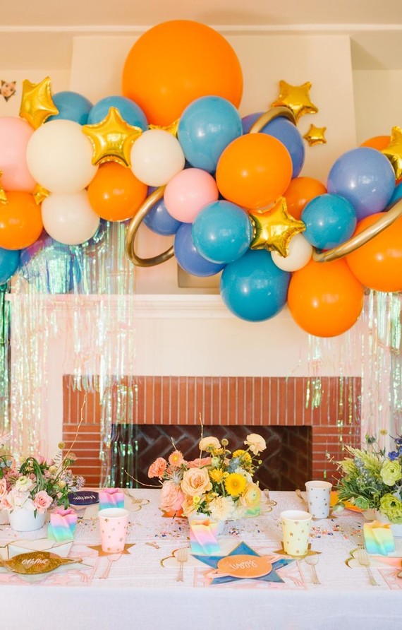 Toy Story and space-themed girl's second birthday party