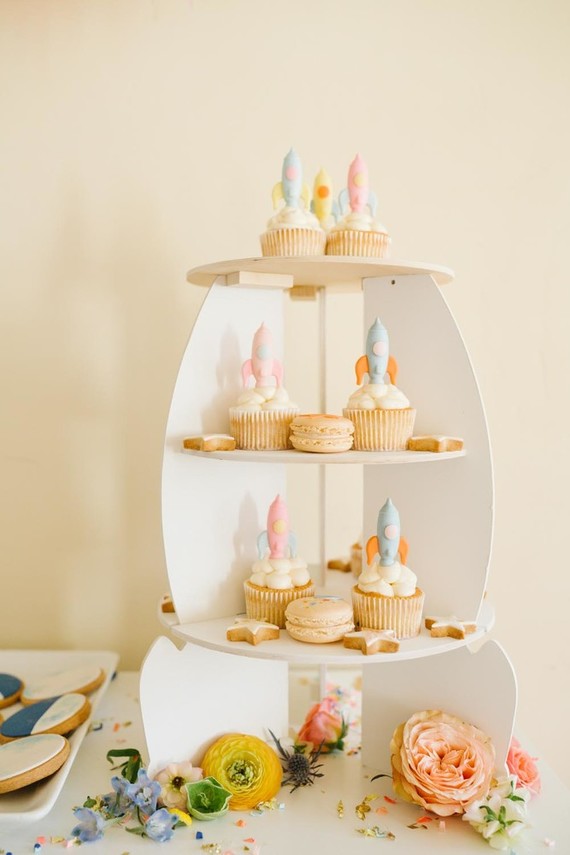 Toy Story and space-themed girl's second birthday party Inspiration
