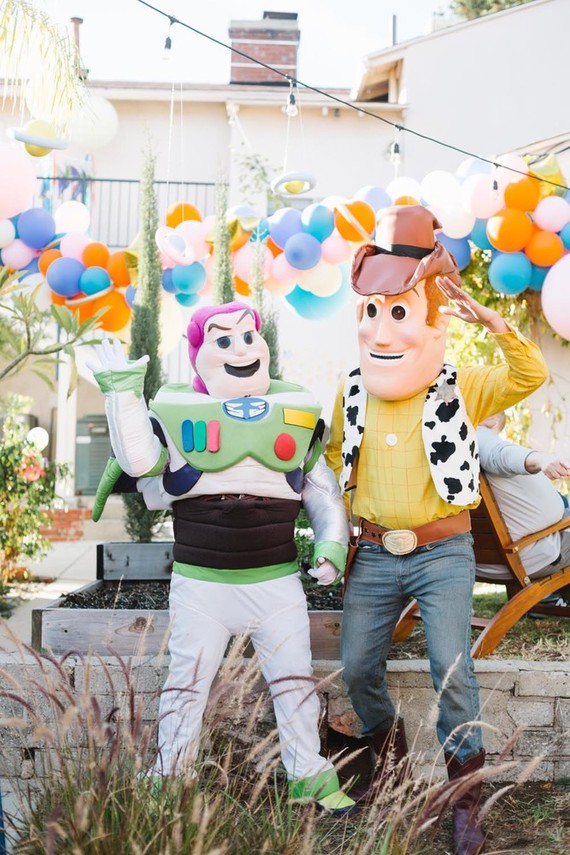 Toy Story and space-themed girl's second birthday party Inspiration
