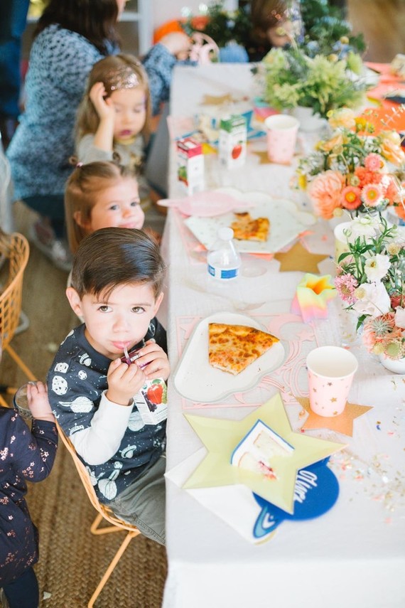 Toy Story and space-themed girl's second birthday party