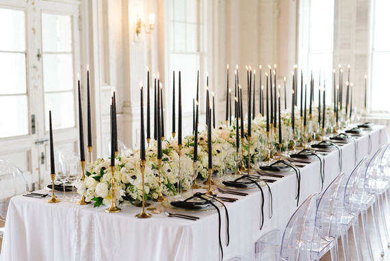 The ultimate black and white wedding with fashion-inspired details