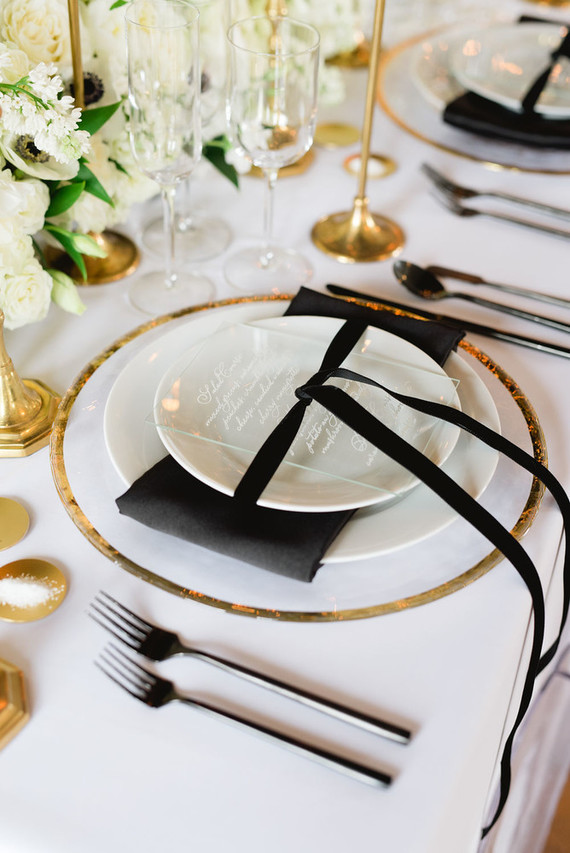 The ultimate black and white wedding with fashion-inspired details