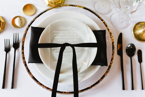 The ultimate black and white wedding with fashion-inspired details
