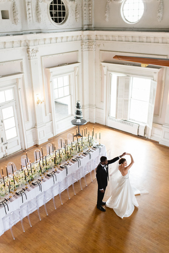 The ultimate black and white wedding with fashion-inspired details