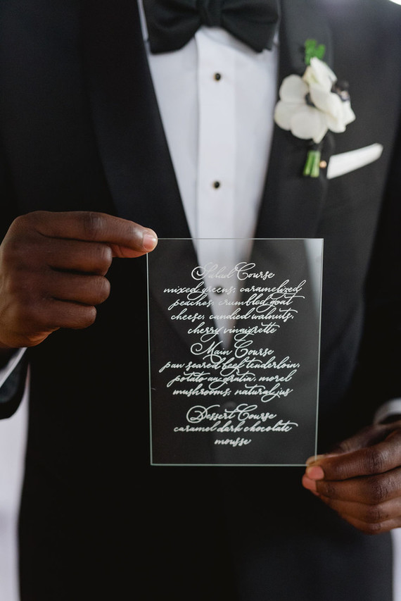 lucite wedding invitation