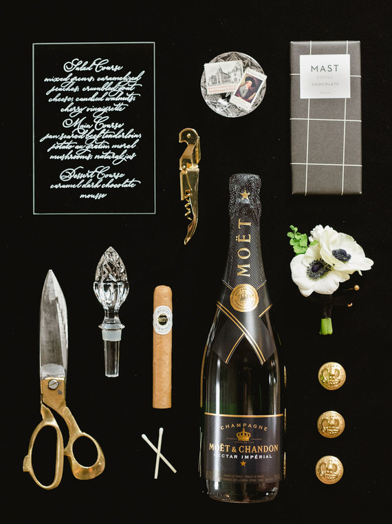 The ultimate black and white wedding with fashion-inspired details