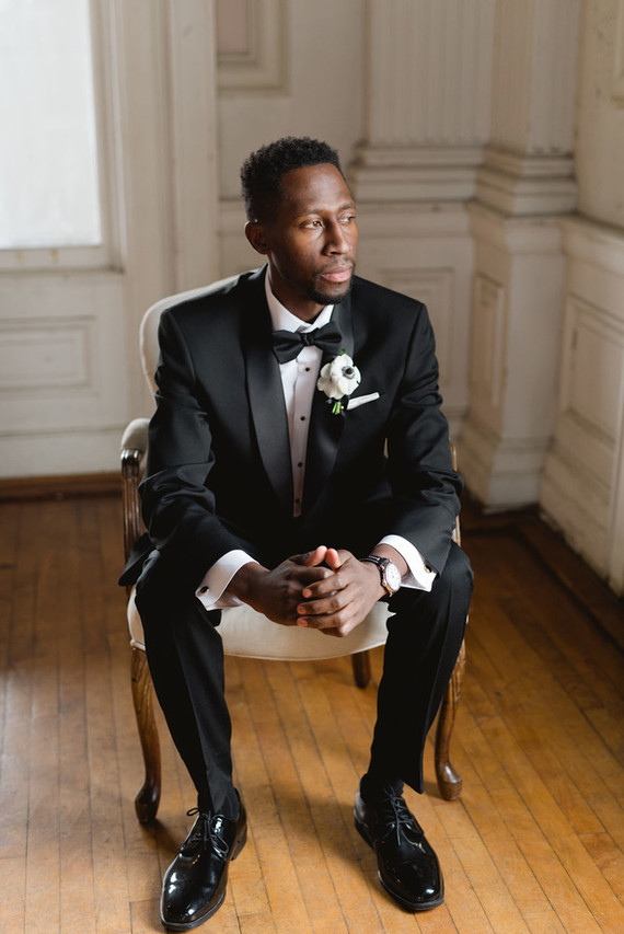 The ultimate black and white wedding with fashion-inspired details