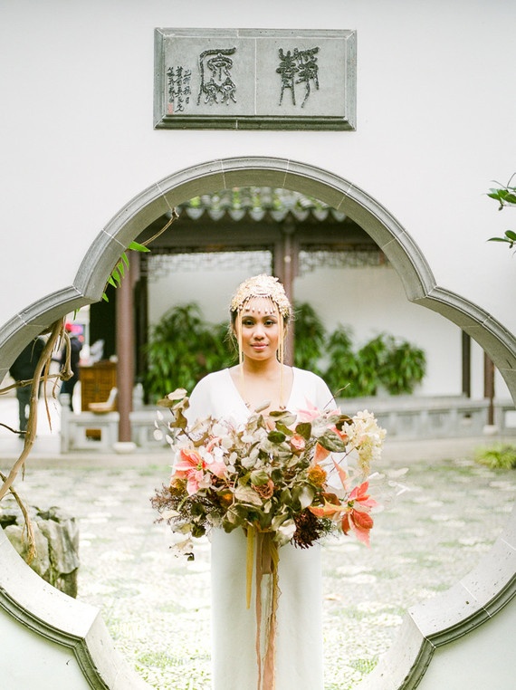 Modern Asian bridal bouquet Inspiration