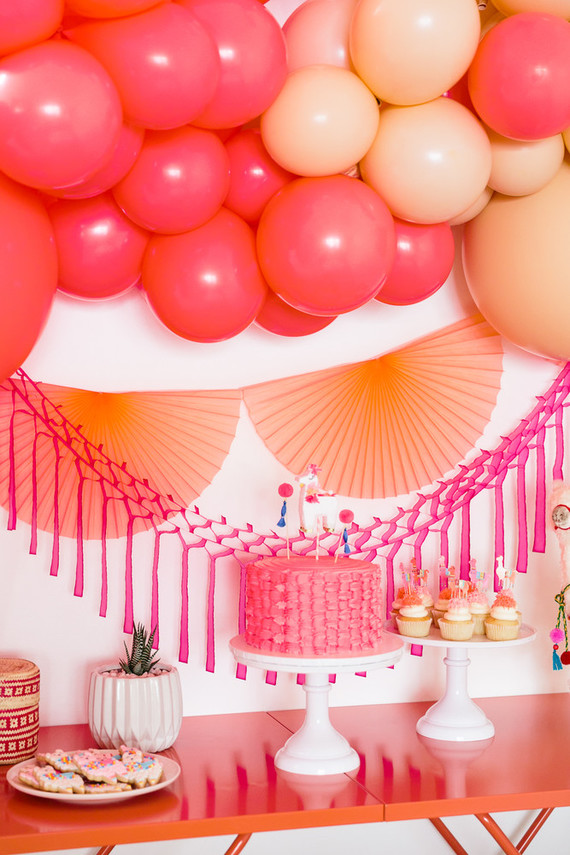 Festive all pink llama party inspiration Inspiration