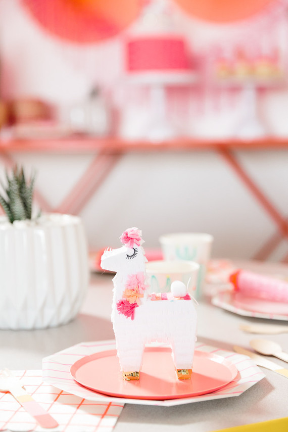 Festive all pink llama party inspiration Inspiration