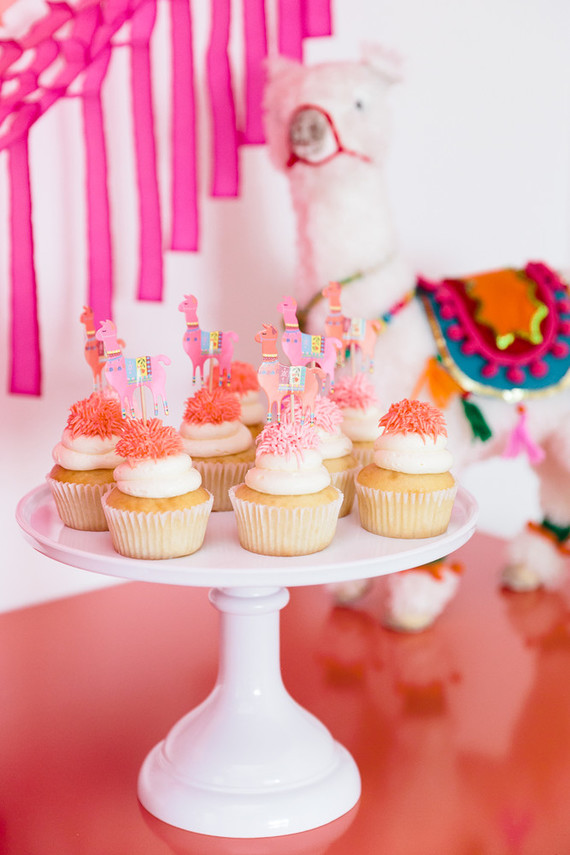 Festive all pink llama party inspiration Inspiration