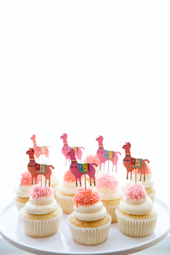Festive all pink llama party inspiration Inspiration