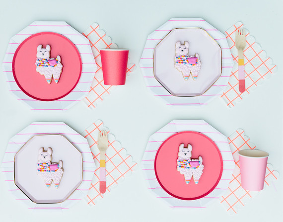 Festive all pink llama party inspiration Inspiration