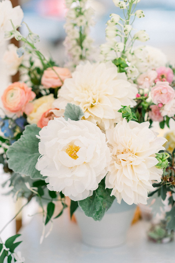 All white gender surprise beach baby shower in La Jolla