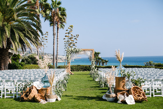 Modern beachy ceremony at the Montage Laguna Beach