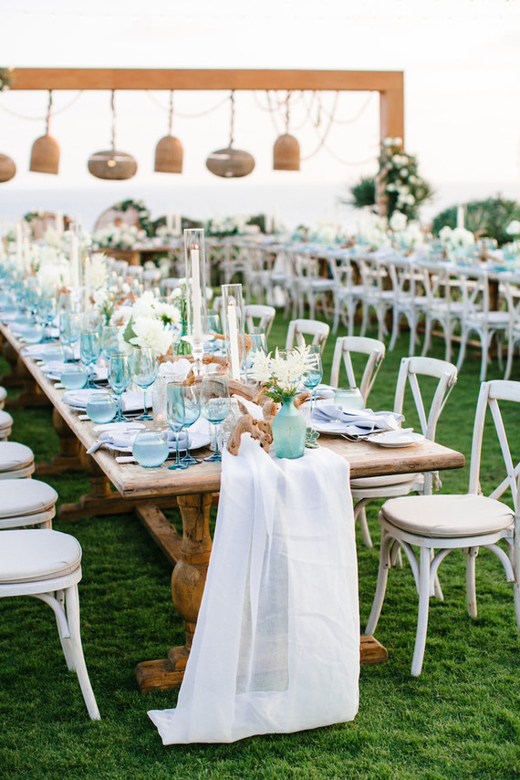 Modern beachy reception at the Montage Laguna Beach