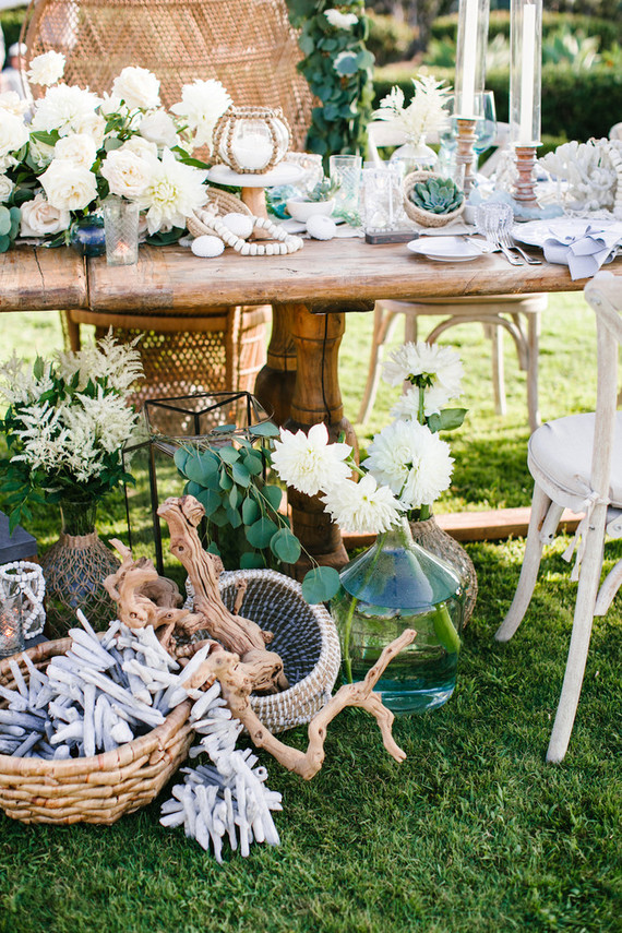 Modern beachy reception at the Montage Laguna Beach